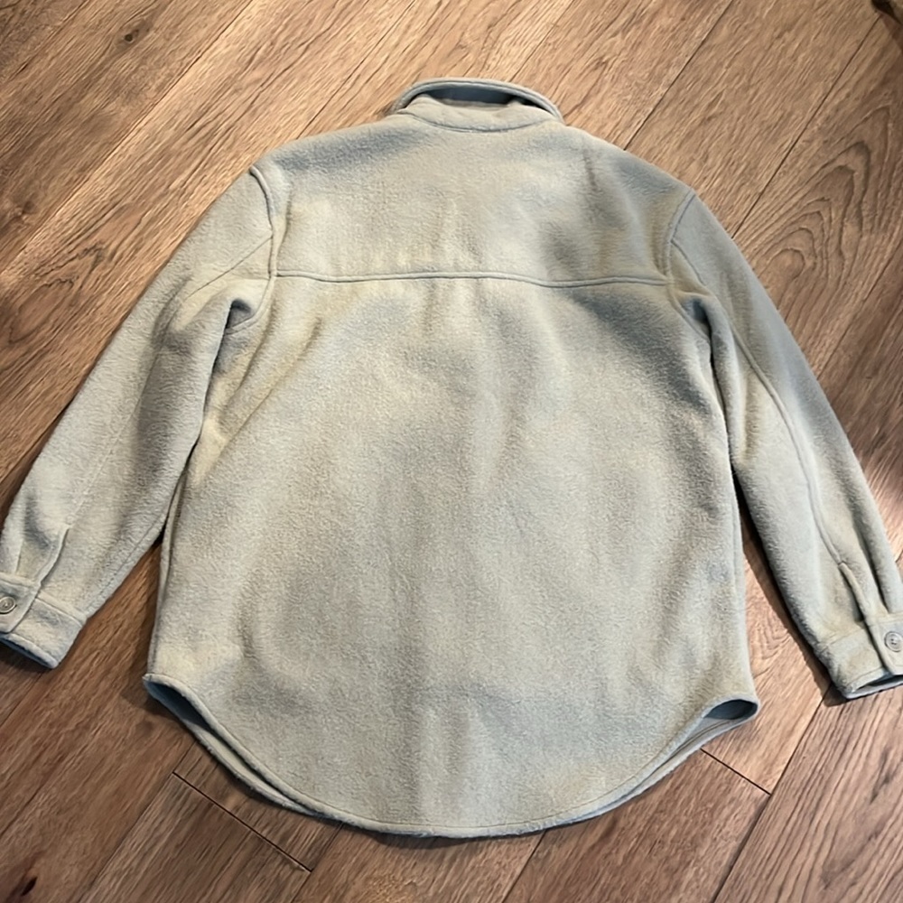 HILARY RADLEY muted mint green shacket shirt jacket, size large - Picture 5 of 5